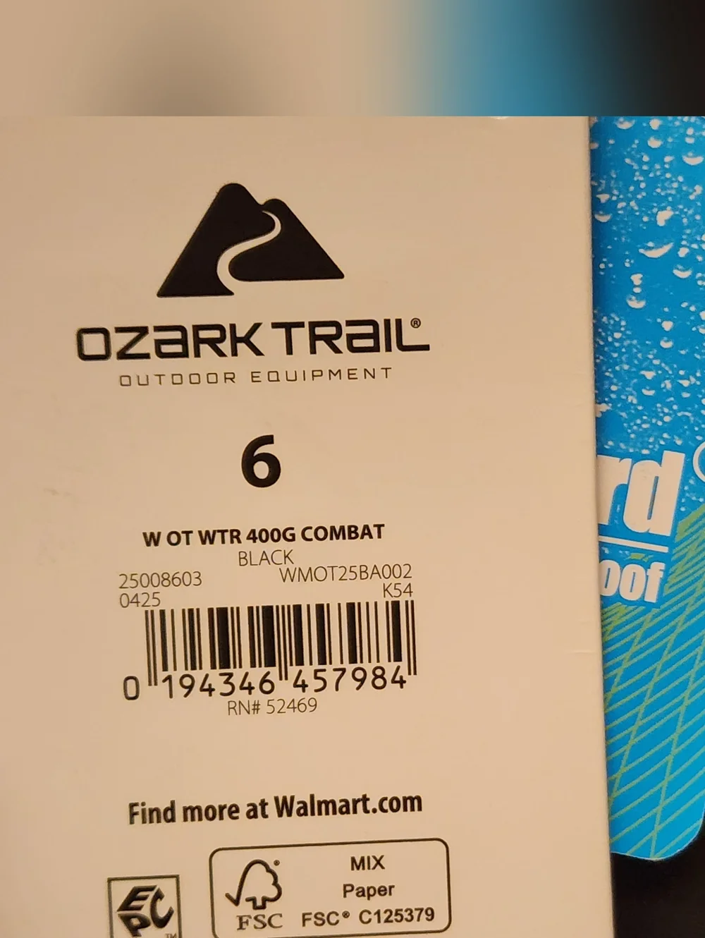 OZARK TRAIL Woman's Snow Waterproof Leather Combat Boots In Black